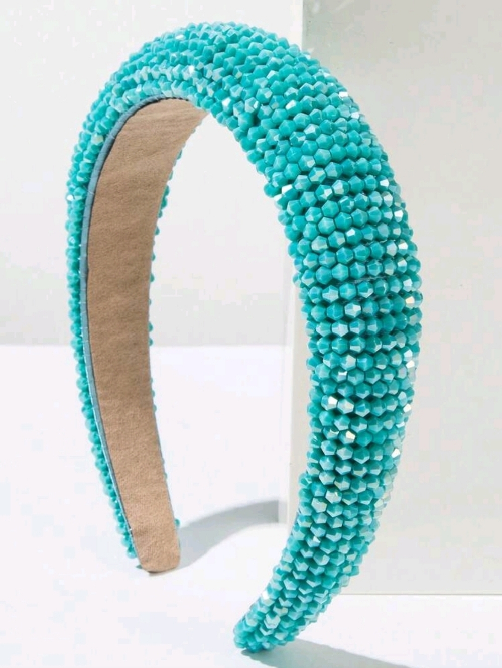 Turquoise Beaded Padded Headband - Women's Accessory